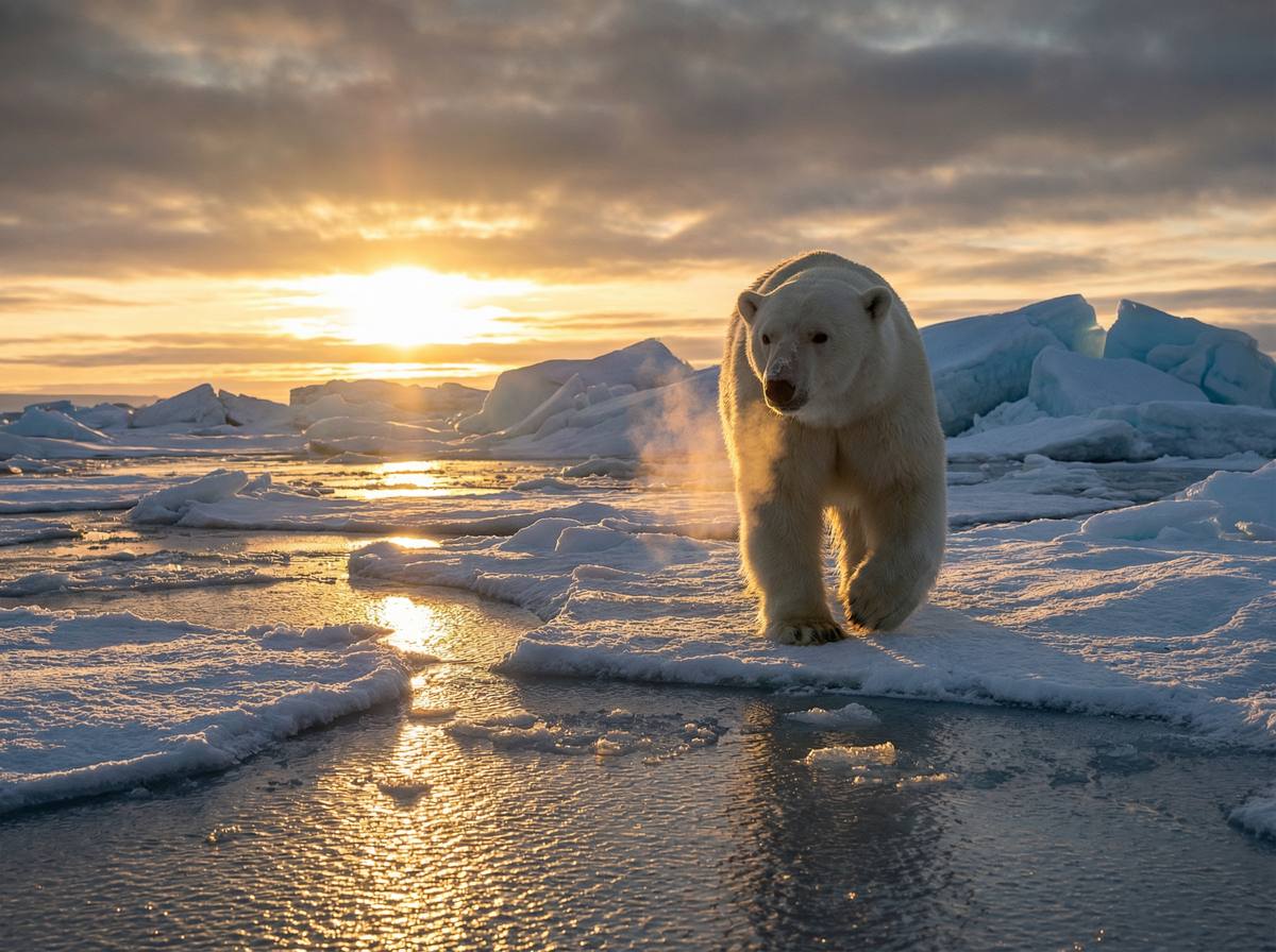 国产视频 - 北极熊冰原漫步